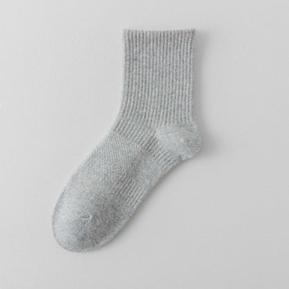 White mid-calf socks