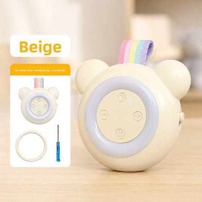 White Noise Baby Sleep Soother with Intelligent Cry Detection and Colorful Night Light