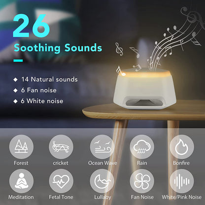 White Noise Machine with Sleep Music Timer Night Light