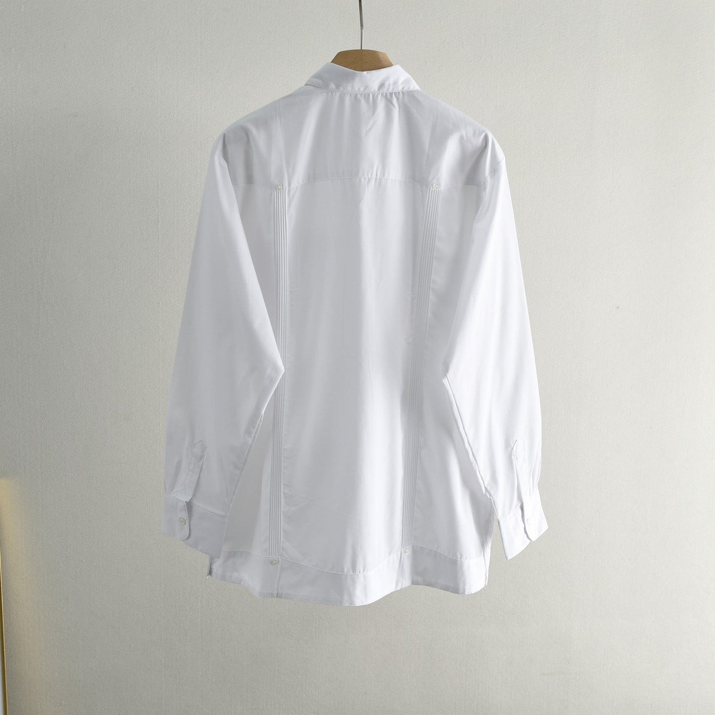 White Patchwork Casual Shirt