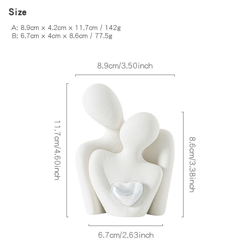 White porcelain sculpture
