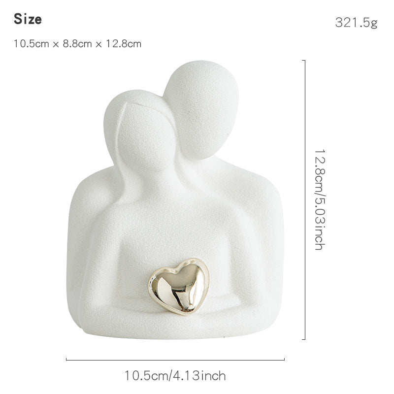 White porcelain sculpture