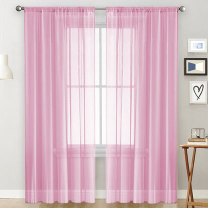 White sheer curtain