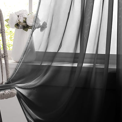 White sheer curtain
