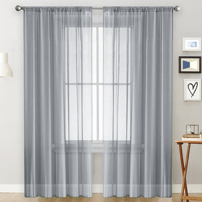 White sheer curtain
