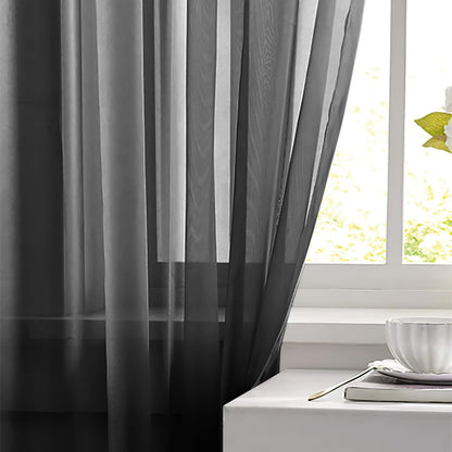 White sheer curtain