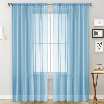White sheer curtain