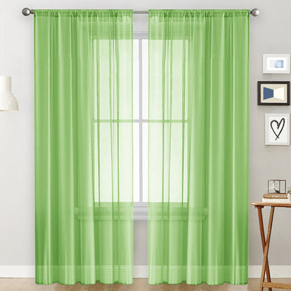 White sheer curtain