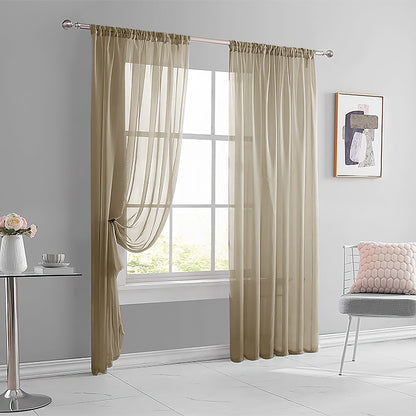 White sheer curtain