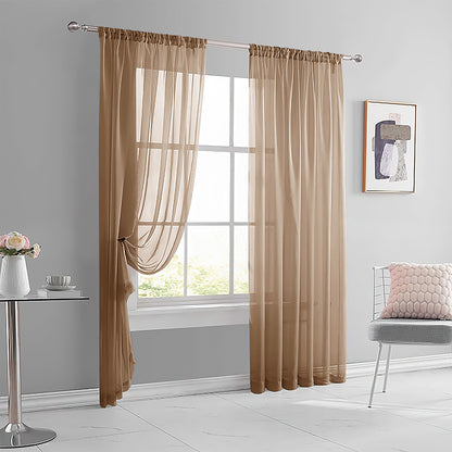 White sheer curtain