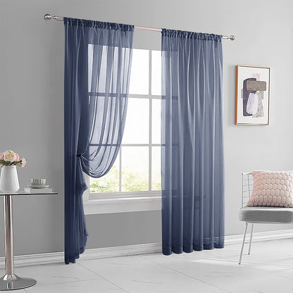 White sheer curtain