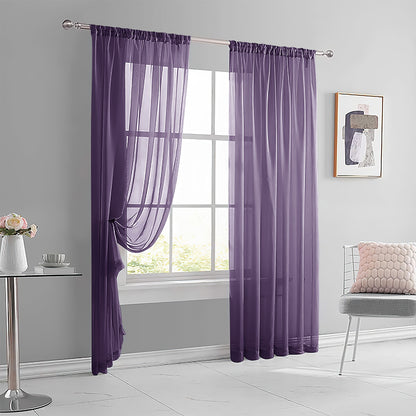 White sheer curtain