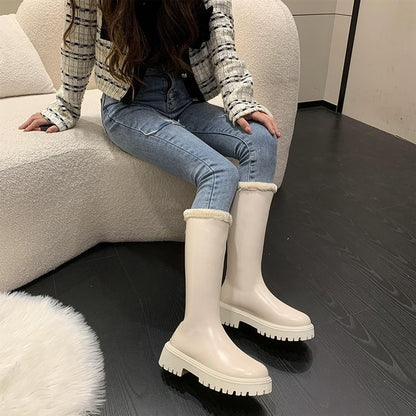 White simple Martin boots