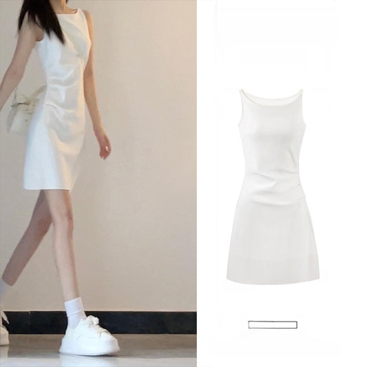 White strap dress