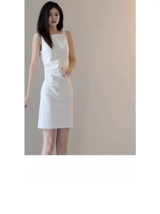 White strap dress