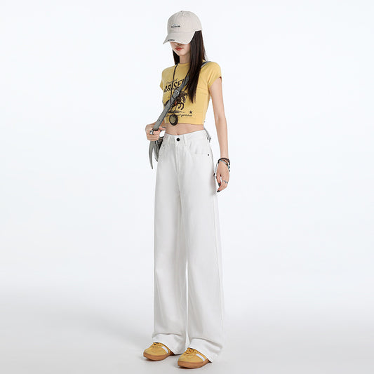 White Tencel Lyocell Jeans