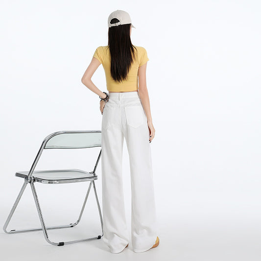 White Tencel Lyocell Jeans