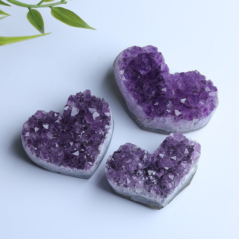 Wholesale Natural Amethyst Cluster Heart-Shaped Specimen