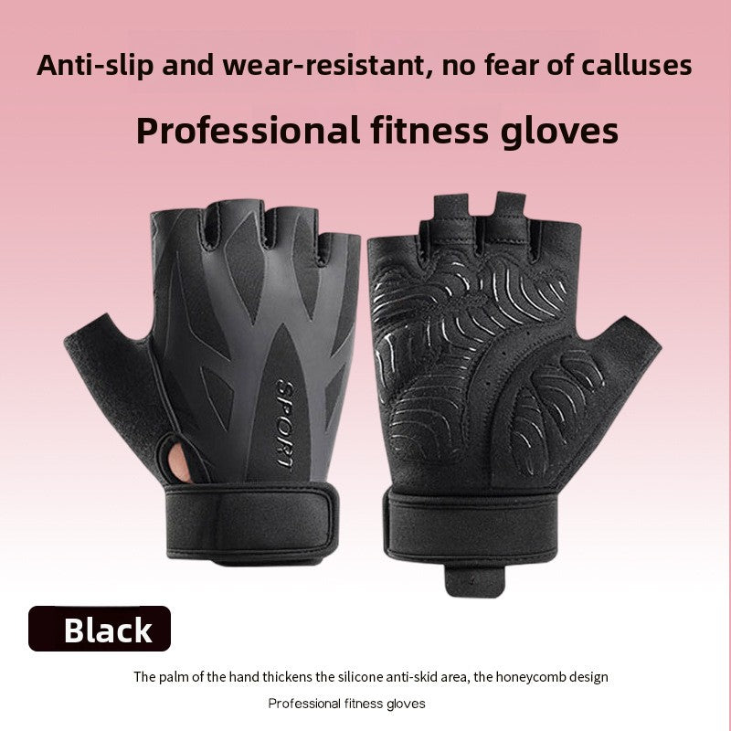 Wholesale Thin Half-Finger Fitness Gloves, Non-Slip, Wear-Resistant, Anti-Callus, Yoga, Spinning, and Equipment Training Gloves