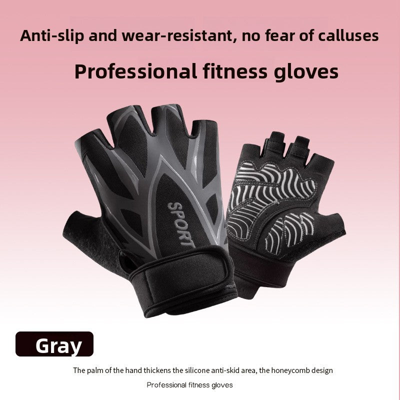 Wholesale Thin Half-Finger Fitness Gloves, Non-Slip, Wear-Resistant, Anti-Callus, Yoga, Spinning, and Equipment Training Gloves