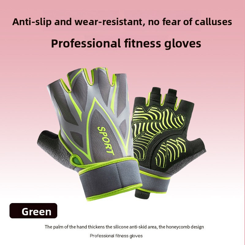 Wholesale Thin Half-Finger Fitness Gloves, Non-Slip, Wear-Resistant, Anti-Callus, Yoga, Spinning, and Equipment Training Gloves