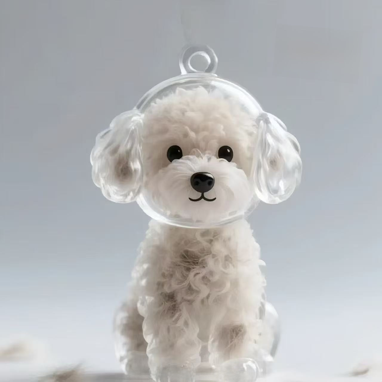 Wholesale Transparent Cat Hair Storage Capsule Pendant Gashapon Cat Hair Storage Box Keychain Commemorative Car Pendant