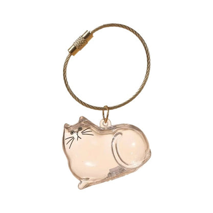 Wholesale Transparent Cat Hair Storage Capsule Pendant Gashapon Cat Hair Storage Box Keychain Commemorative Car Pendant