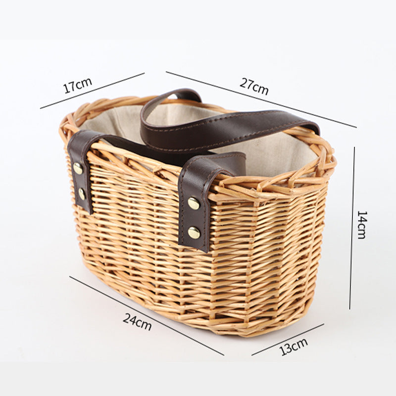 Wicker Drawstring Storage Basket