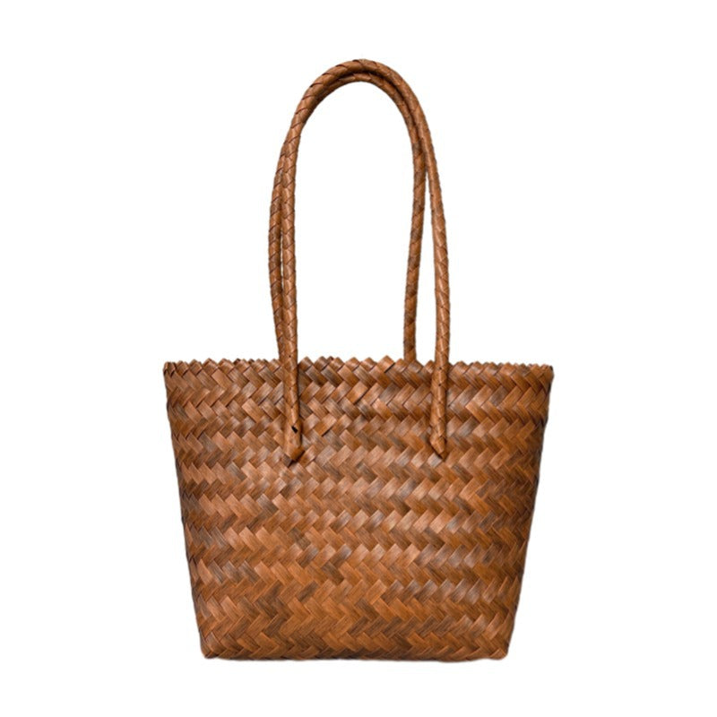Wicker-style woven bag