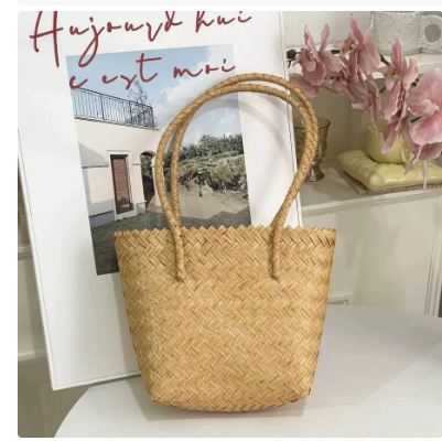 Wicker-style woven bag