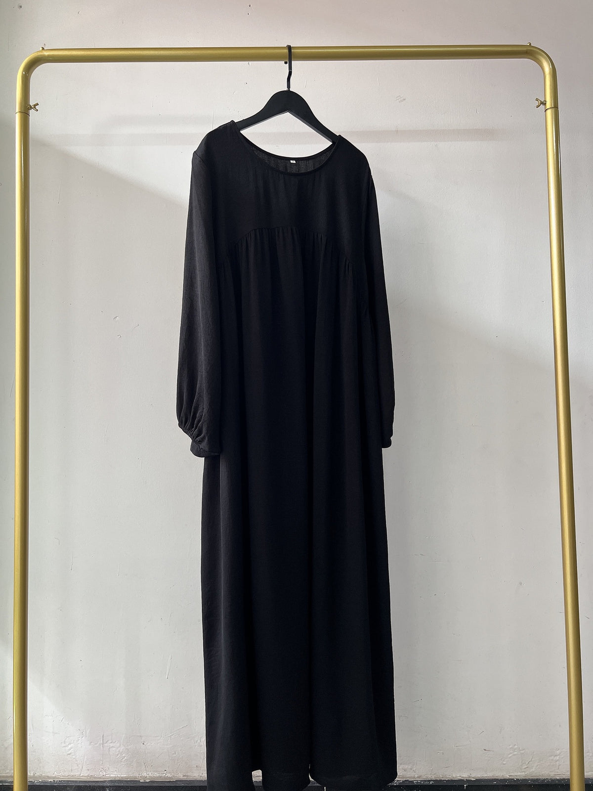 Wide and soft pure-color dress and long robe