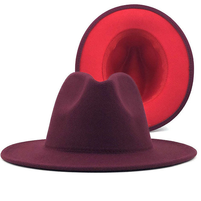 Wide Brim Fedora Hat for Men