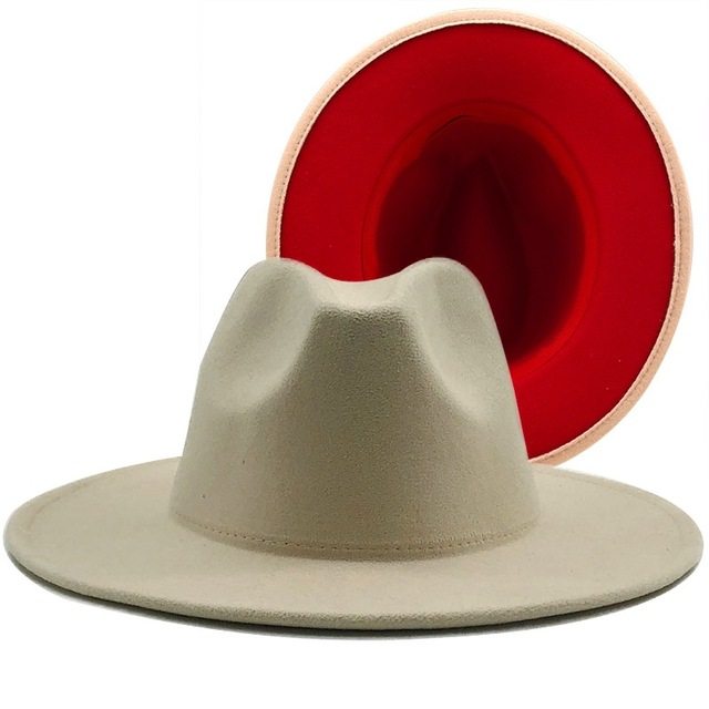 Wide Brim Fedora Hat for Men