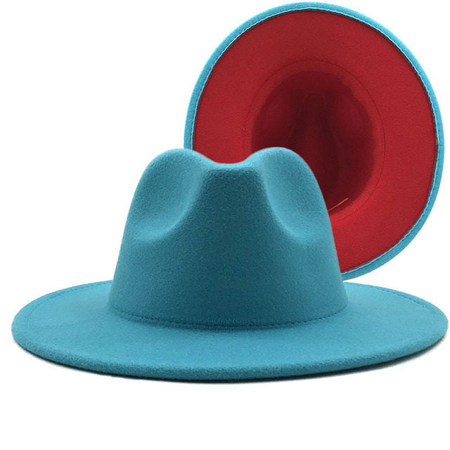 Wide Brim Fedora Hat for Men