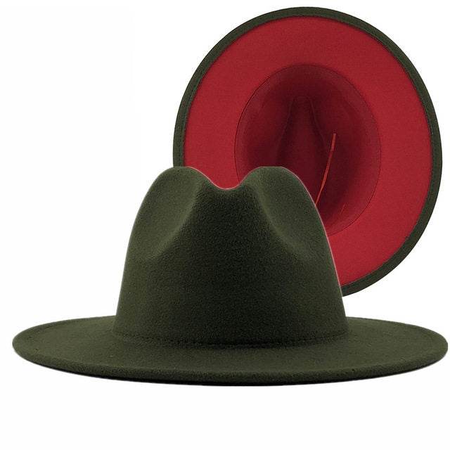 Wide Brim Fedora Hat for Men