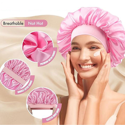 Wide Brim Satin Sleep Cap