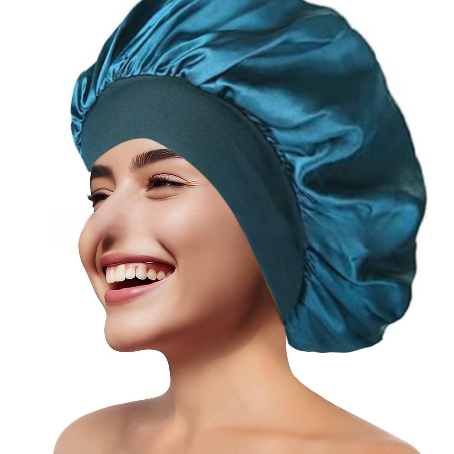 Wide Brim Stretchy Hair Care Cap