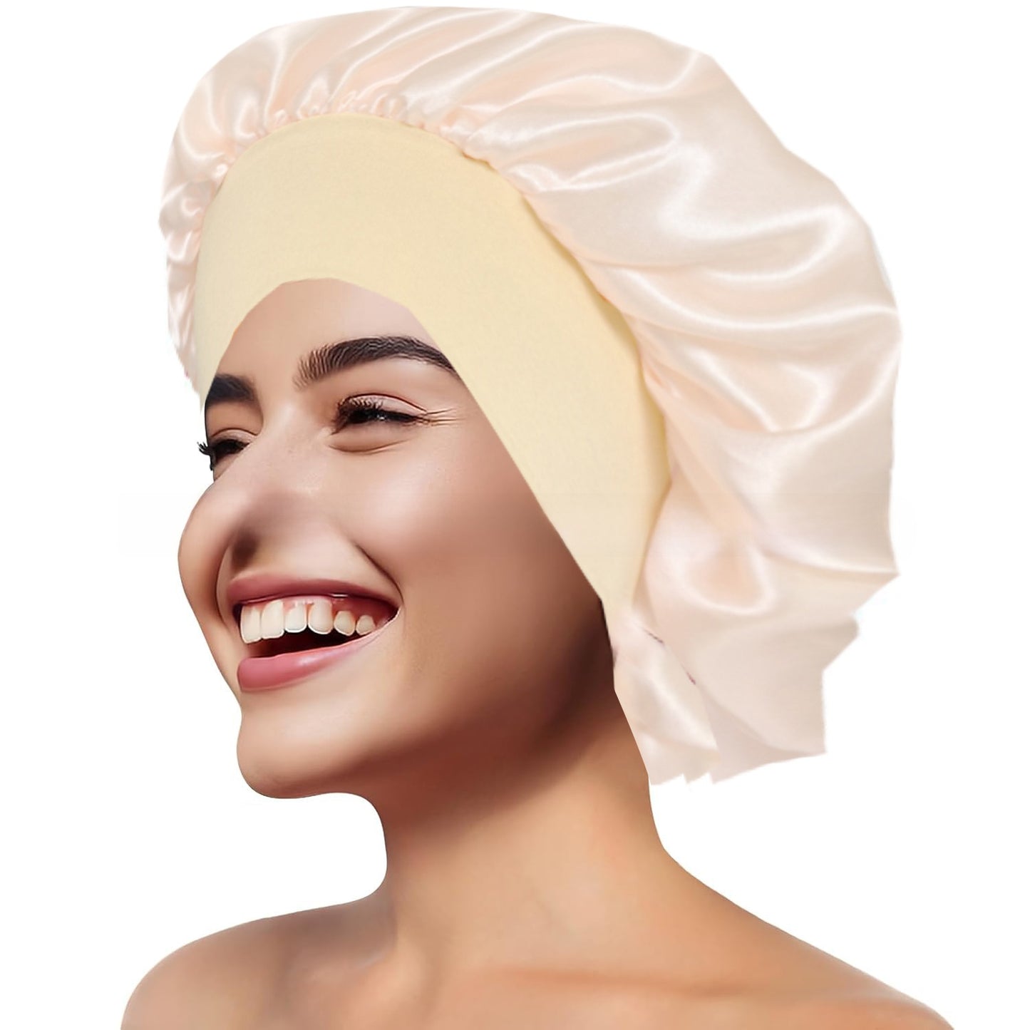 Wide Brim Stretchy Hair Care Cap