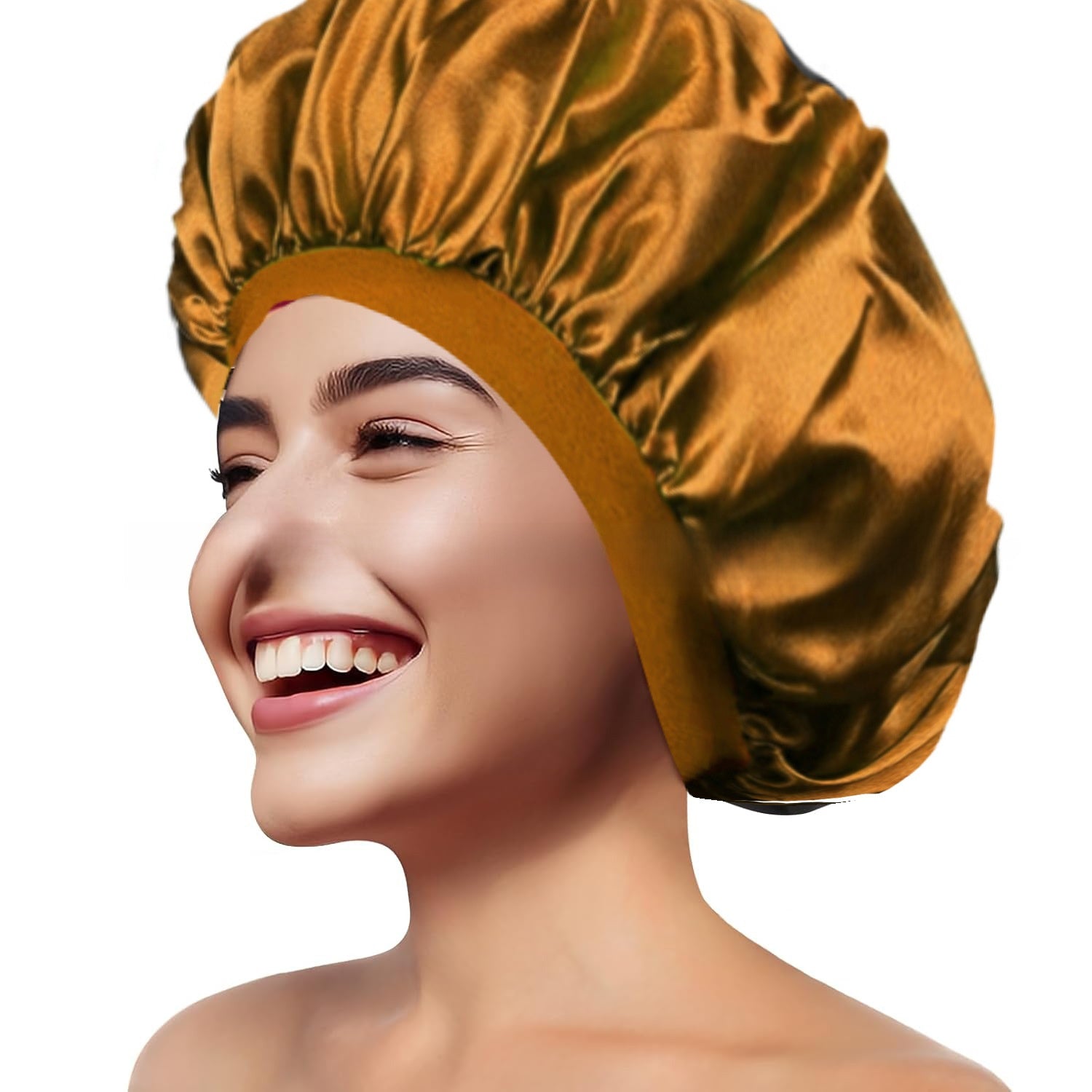 Wide Brim Stretchy Hair Care Cap