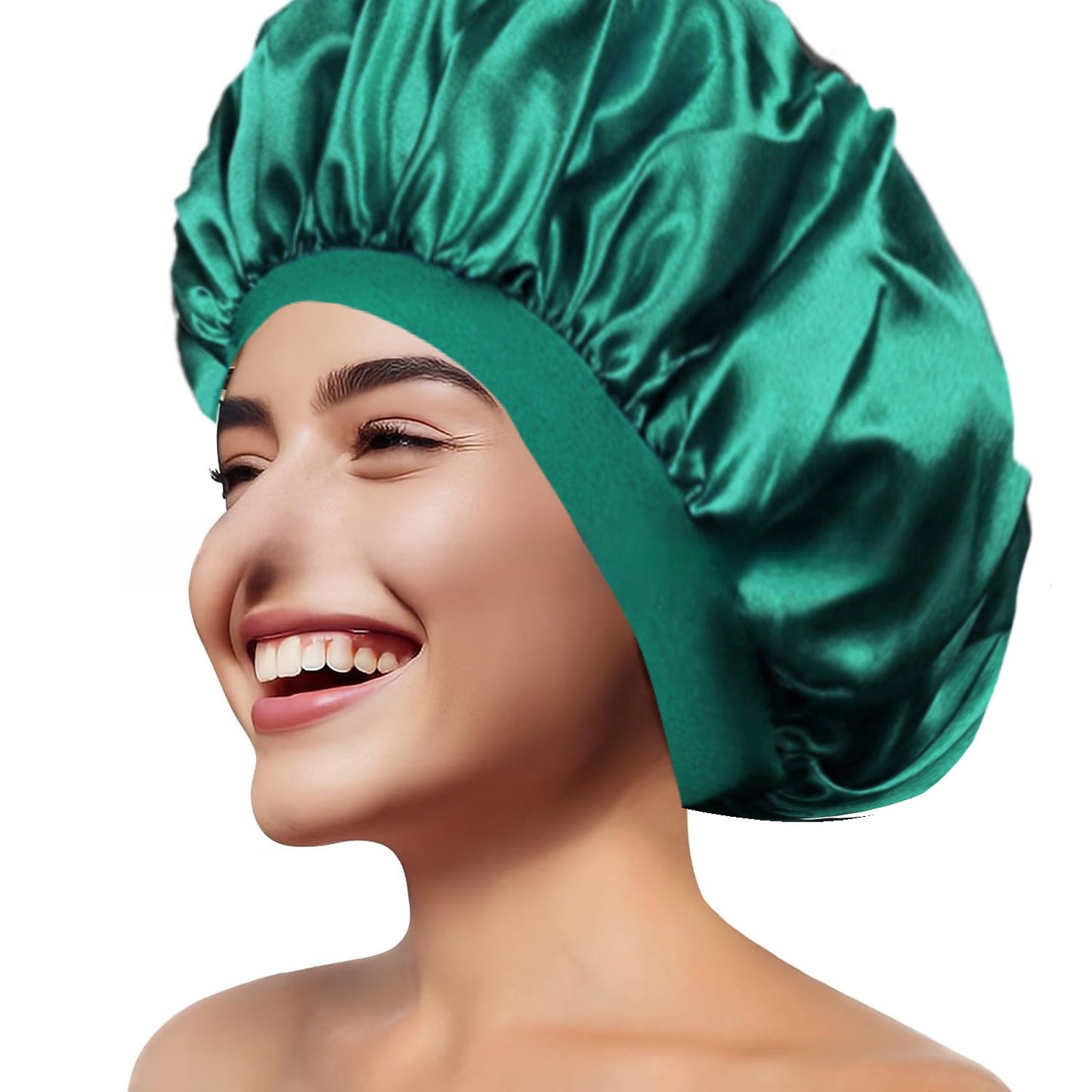 Wide Brim Stretchy Hair Care Cap