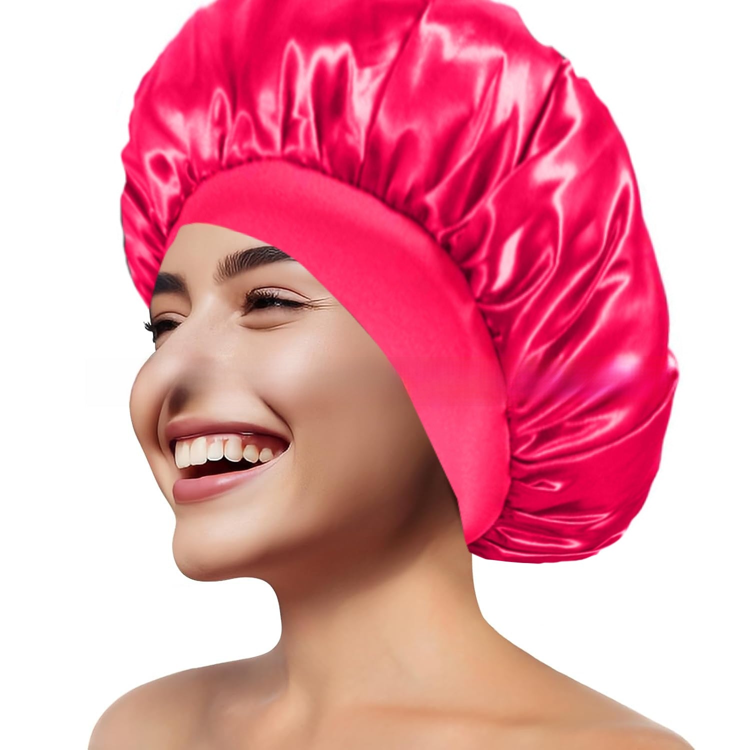 Wide Brim Stretchy Hair Care Cap
