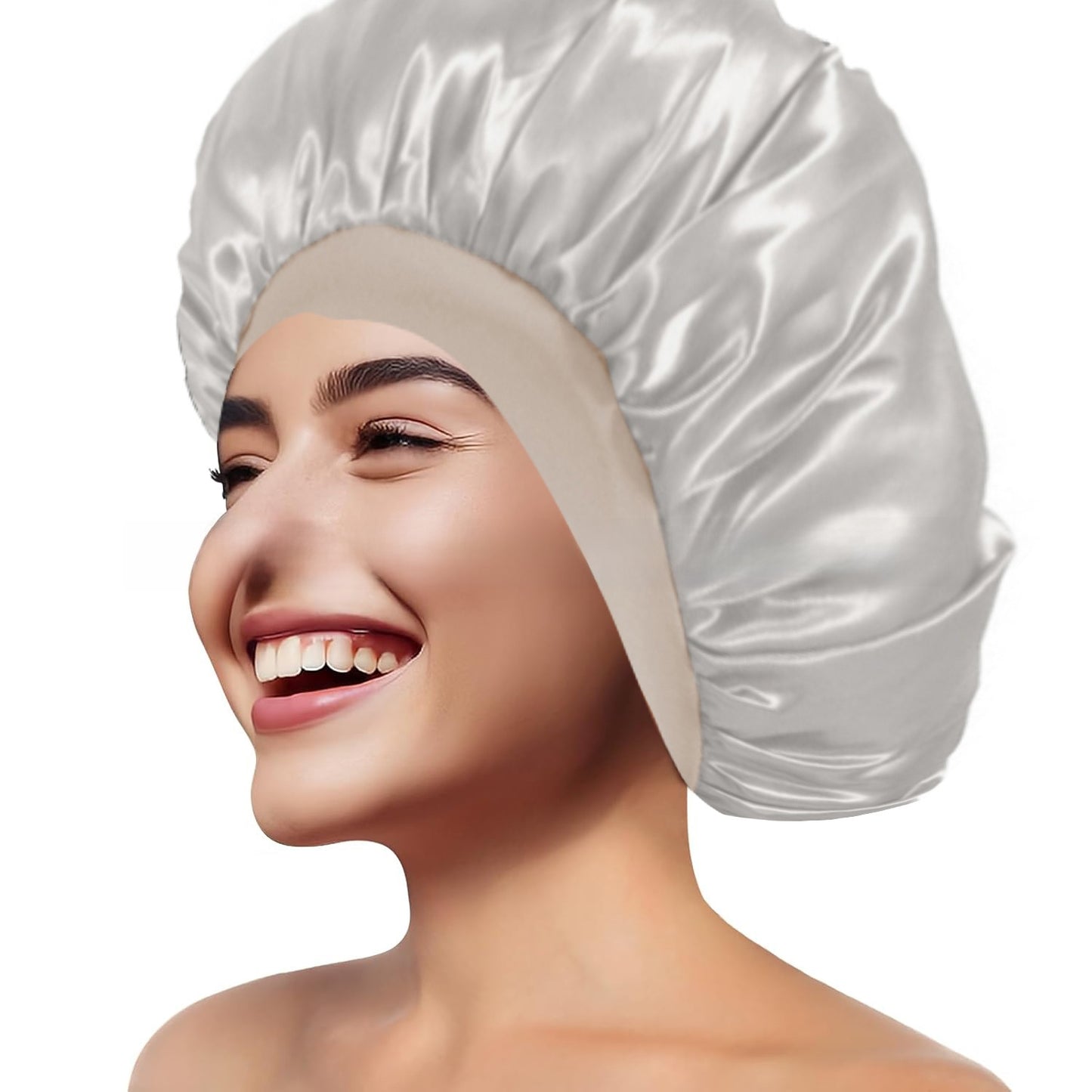 Wide Brim Stretchy Hair Care Cap