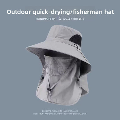 Wide Brim Sun Hat with Neck Protection