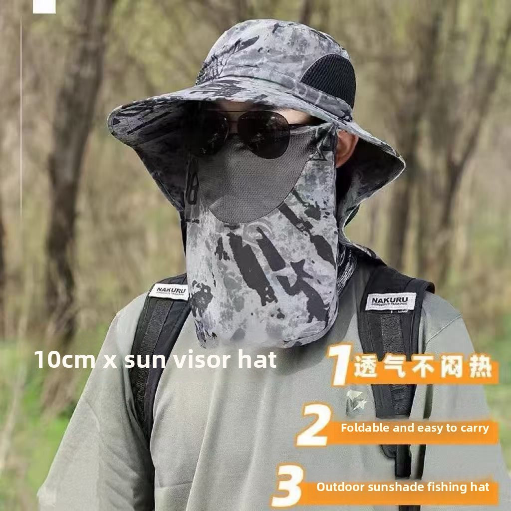 Wide Brim Sun Hat with Neck Protection