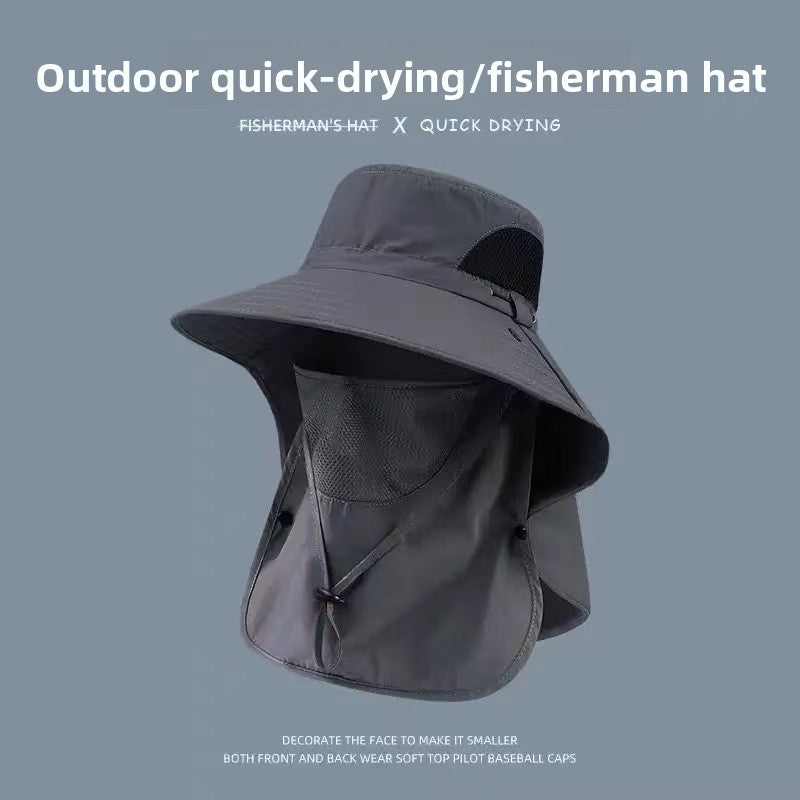 Wide Brim Sun Hat with Neck Protection