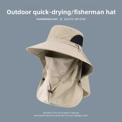 Wide Brim Sun Hat with Neck Protection