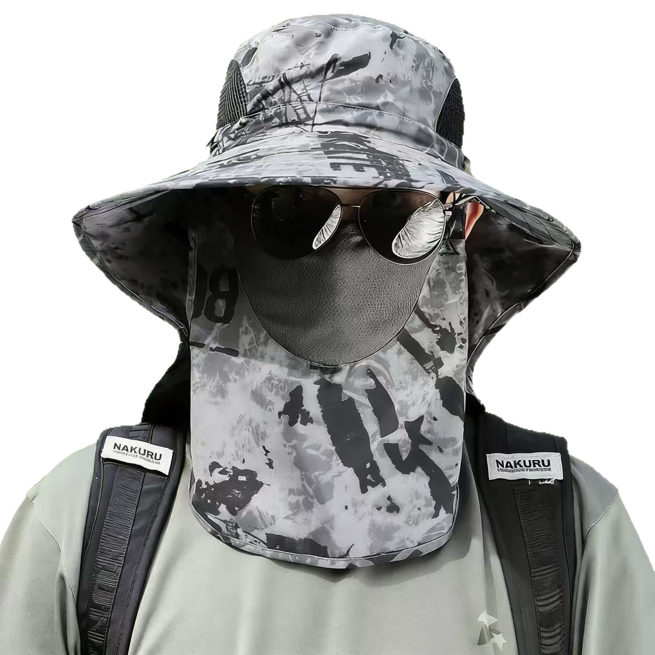 Wide Brim Sun Hat with Neck Protection