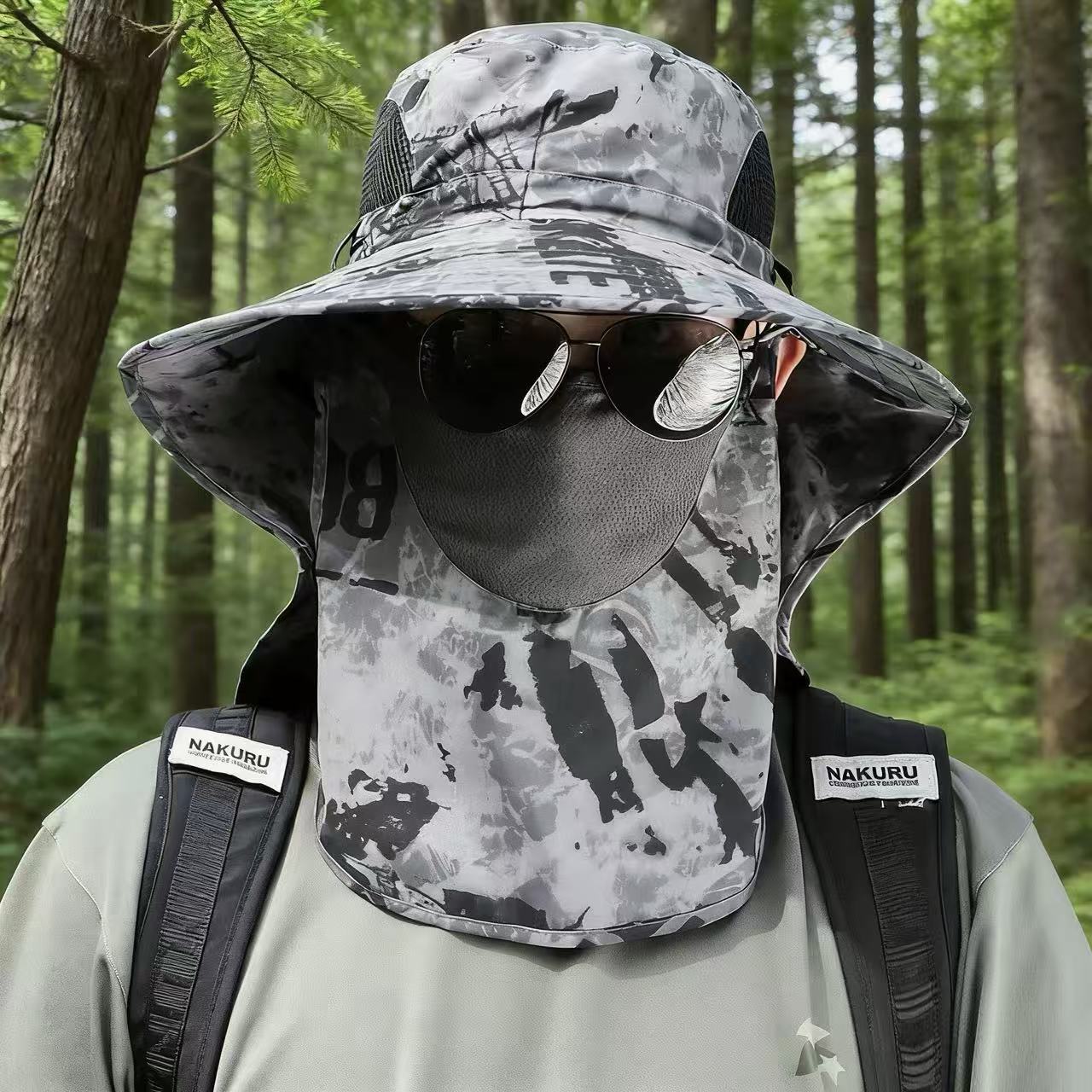 Wide Brim Sun Hat with Neck Protection