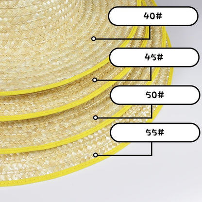 Wide-brimmed straw hat