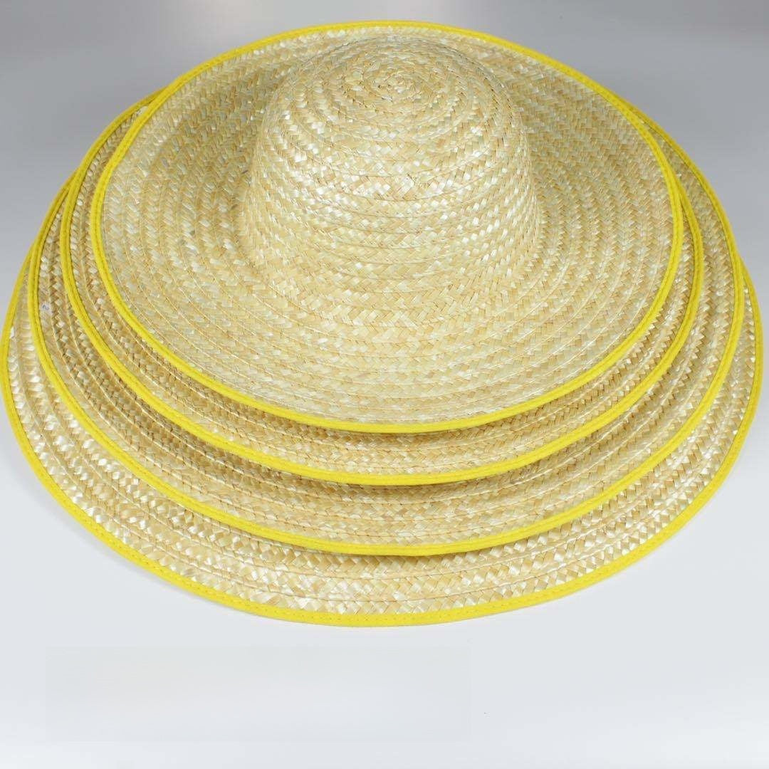 Wide-brimmed straw hat
